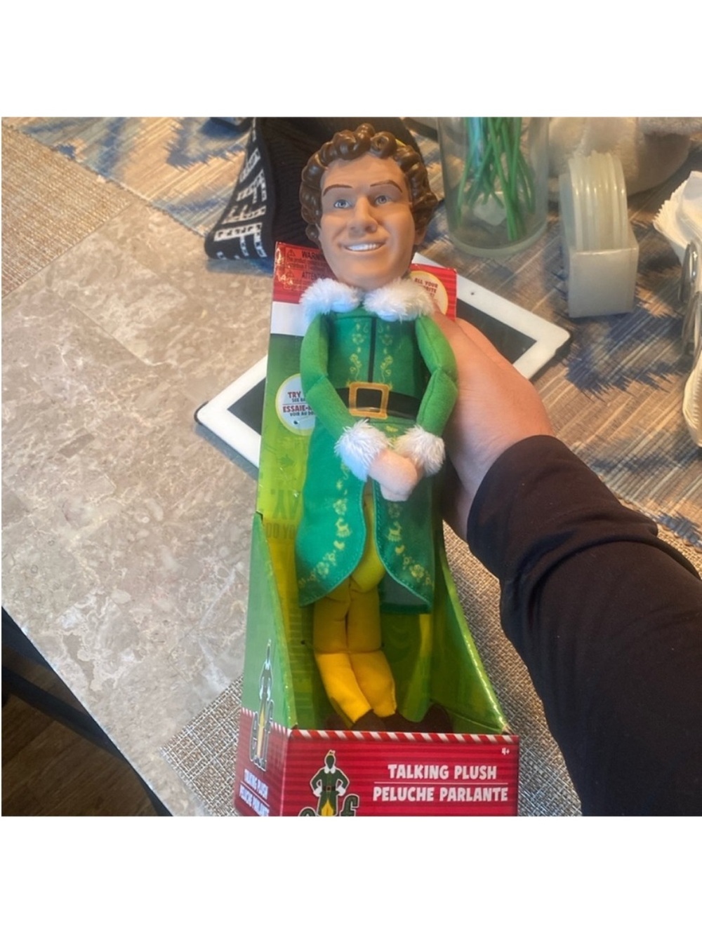 Talking Holiday Elf Plush Toy - Green